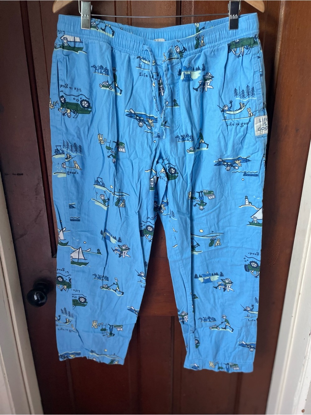 Life is Good men's large blue pajama sleep pants